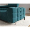 Corner sofa Elferlo L, sleeping function, Amore 40, boucle, blue, H93x285x181cm