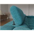 Corner sofa Elferlo L, sleeping function, Amore 40, boucle, blue, H93x285x181cm