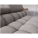 Corner sofa Elferlo L, sleeping function, Aura 04, velvet, grey, H93x285x181cm