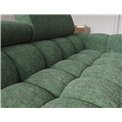 Corner sofa Elferlo L, sleeping function, Amore 35, boucle, green, H93x285x181cm