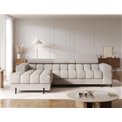 Corner sofa Elferlo L, sleeping function, Royal 20, boucle, beige, H93x285x181cm