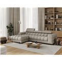 Corner sofa Elferlo L, sleeping function, Royal 20, boucle, beige, H93x285x181cm