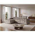 Corner sofa Elferlo L, sleeping function, Royal 20, boucle, beige, H93x285x181cm