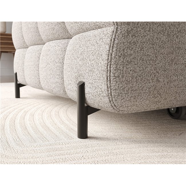 Corner sofa Elferlo L, sleeping function, Royal 20, boucle, beige, H93x285x181cm