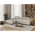 Corner sofa Elferlo L, sleeping function, Royal 18, boucle, beige, H93x285x181cm
