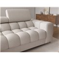 Corner sofa Elferlo L, sleeping function, Royal 18, boucle, beige, H93x285x181cm
