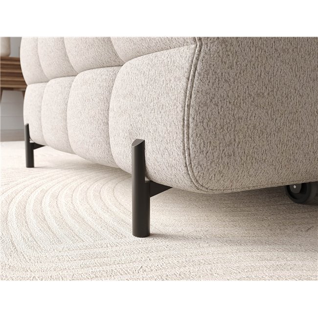 Corner sofa Elferlo L, sleeping function, Royal 18, boucle, beige, H93x285x181cm