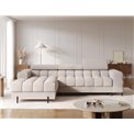 Corner sofa Elferlo L, sleeping function, Sola 18, beige, H93x285x181cm