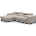 Corner sofa Elferlo L, sleeping function, Sola 18, beige, H93x285x181cm