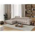 Corner sofa Elferlo L, sleeping function, Sola 18, beige, H93x285x181cm