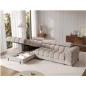 Corner sofa Elferlo L, sleeping function, Sola 18, beige, H93x285x181cm