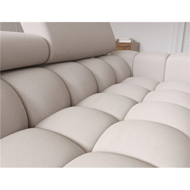 Corner sofa Elferlo L, sleeping function, Sola 18, beige, H93x285x181cm