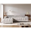 Corner sofa Elferlo L, sleeping function, Pellerito 20, grey, H93x285x181cm