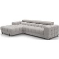Corner sofa Elferlo L, sleeping function, Pellerito 20, grey, H93x285x181cm