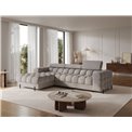 Corner sofa Elferlo L, sleeping function, Pellerito 20, grey, H93x285x181cm