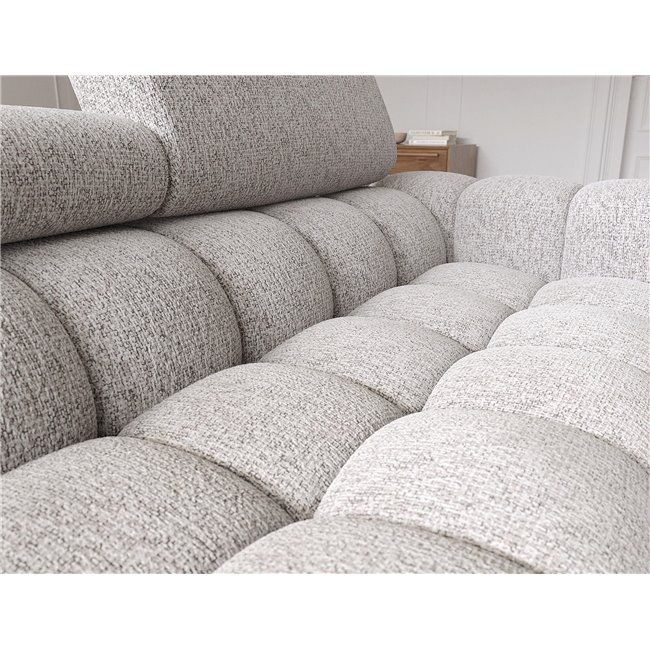 Corner sofa Elferlo L, sleeping function, Pellerito 20, grey, H93x285x181cm