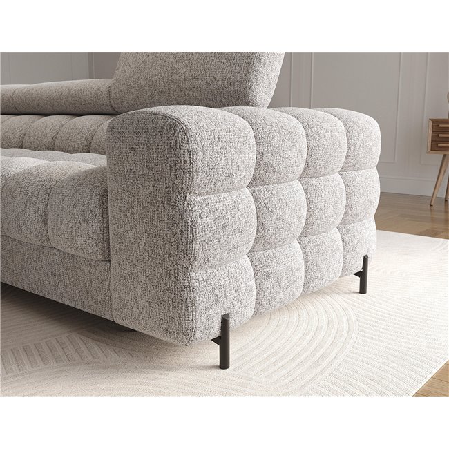 Corner sofa Elferlo L, sleeping function, Pellerito 20, grey, H93x285x181cm