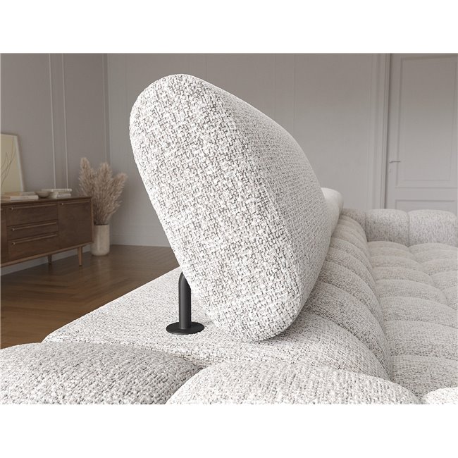 Corner sofa Elferlo L, sleeping function, Pellerito 20, grey, H93x285x181cm