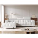 Corner sofa Elferlo L, sleeping function, Royal 03, boucle, grey, H93x285x181cm
