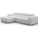 Corner sofa Elferlo L, sleeping function, Royal 03, boucle, grey, H93x285x181cm