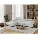 Corner sofa Elferlo L, sleeping function, Royal 03, boucle, grey, H93x285x181cm