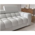 Corner sofa Elferlo L, sleeping function, Royal 03, boucle, grey, H93x285x181cm