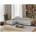 Corner sofa Elferlo L, sleeping function, Pellerito 03, grey, H93x285x181cm