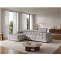 Corner sofa Elferlo L, sleeping function, Pellerito 03, grey, H93x285x181cm