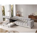 Corner sofa Elferlo L, sleeping function, Pellerito 03, grey, H93x285x181cm