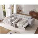 Corner sofa Elferlo L, sleeping function, Pellerito 03, grey, H93x285x181cm