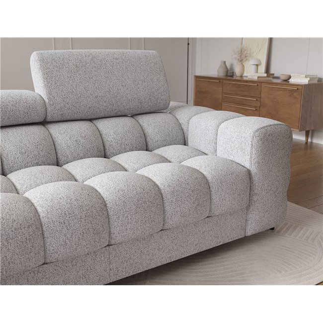 Corner sofa Elferlo L, sleeping function, Pellerito 03, grey, H93x285x181cm