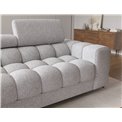 Corner sofa Elferlo L, sleeping function, Pellerito 03, grey, H93x285x181cm
