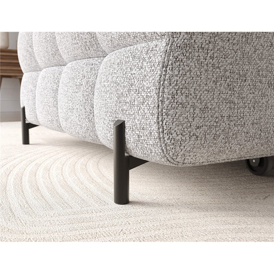 Corner sofa Elferlo L, sleeping function, Pellerito 03, grey, H93x285x181cm