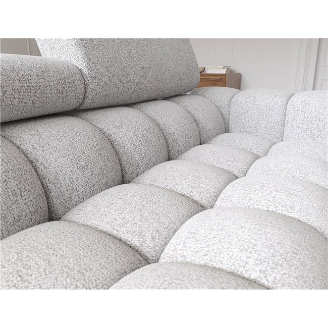 Corner sofa Elferlo L, sleeping function, Pellerito 03, grey, H93x285x181cm