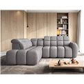 Corner sofa Elfalconn L, electrically extendable, Paolli 04, grey, H107x258x208cm