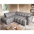 Corner sofa Elfalconn L, electrically extendable, Paolli 04, grey, H107x258x208cm