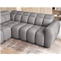 Corner sofa Elfalconn L, electrically extendable, Paolli 04, grey, H107x258x208cm