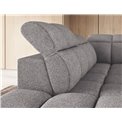 Corner sofa Elfalconn L, electrically extendable, Paolli 04, grey, H107x258x208cm