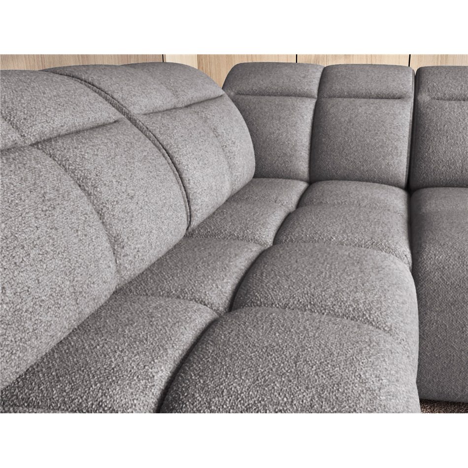 Corner sofa Elfalconn L, electrically extendable, Paolli 04, grey, H107x258x208cm