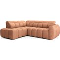 Corner sofa Elfalconn L, electrically extendable, Xillar 24, pink, H107x258x208cm