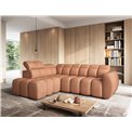 Corner sofa Elfalconn L, electrically extendable, Xillar 24, pink, H107x258x208cm