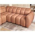 Corner sofa Elfalconn L, electrically extendable, Xillar 24, pink, H107x258x208cm
