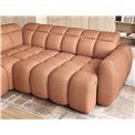 Corner sofa Elfalconn L, electrically extendable, Xillar 24, pink, H107x258x208cm