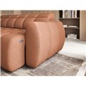 Corner sofa Elfalconn L, electrically extendable, Xillar 24, pink, H107x258x208cm