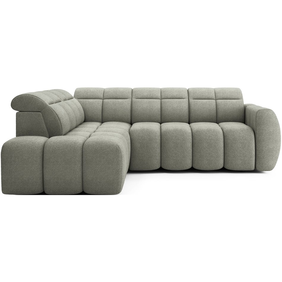 Corner sofa Elfalconn L, electrically extendable, Xillar 100, green, H107x258x208cm