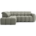 Corner sofa Elfalconn L, electrically extendable, Xillar 100, green, H107x258x208cm