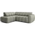 Corner sofa Elfalconn L, electrically extendable, Xillar 100, green, H107x258x208cm