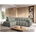 Corner sofa Elfalconn L, electrically extendable, Xillar 100, green, H107x258x208cm