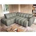 Corner sofa Elfalconn L, electrically extendable, Xillar 100, green, H107x258x208cm