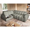 Corner sofa Elfalconn L, electrically extendable, Xillar 100, green, H107x258x208cm